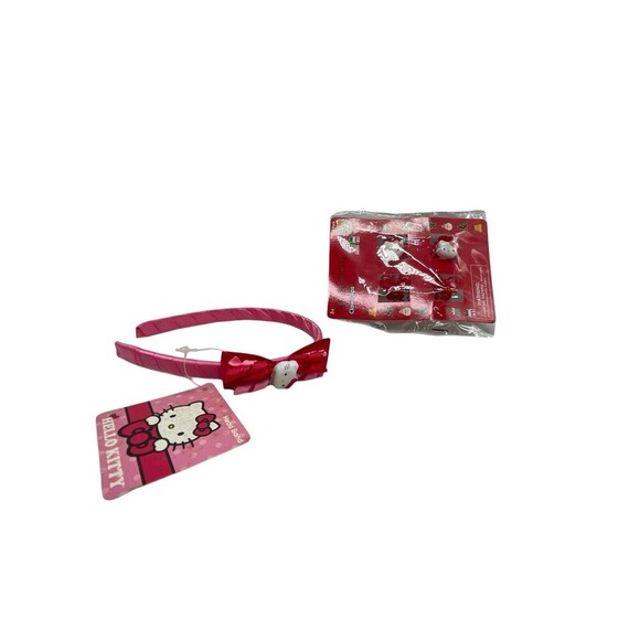 Hello Kitty Headband And Hair Clip Set Of 2 New - Picture 1 of 16